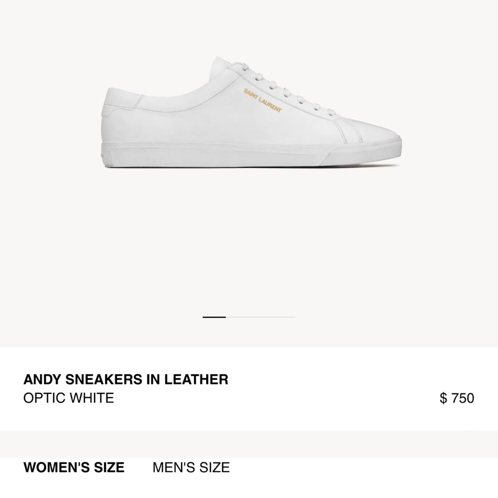 Saint Laurent white Andy sneakers